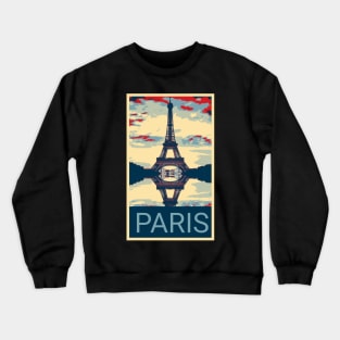 Paris France in Shepard Fairey style Crewneck Sweatshirt